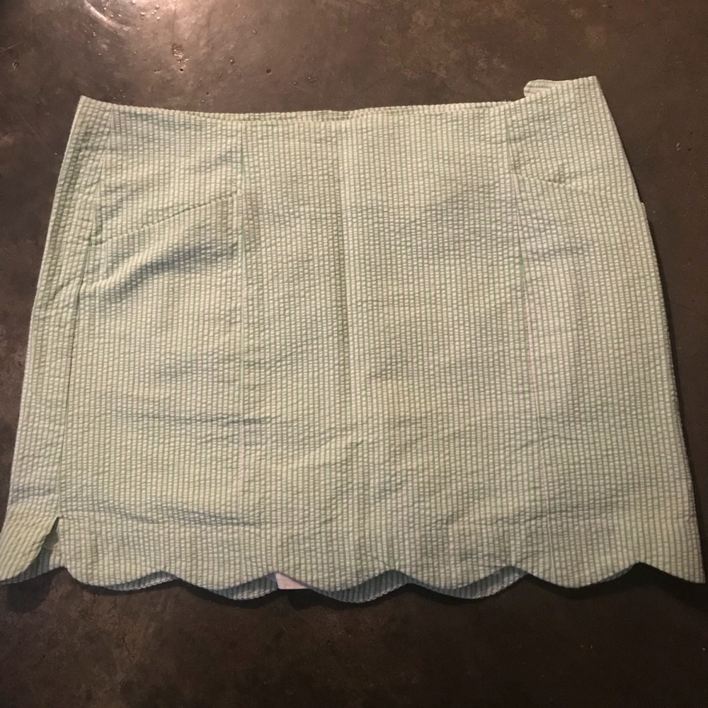 Lilly Pulitzer scalloped seersucker skort
